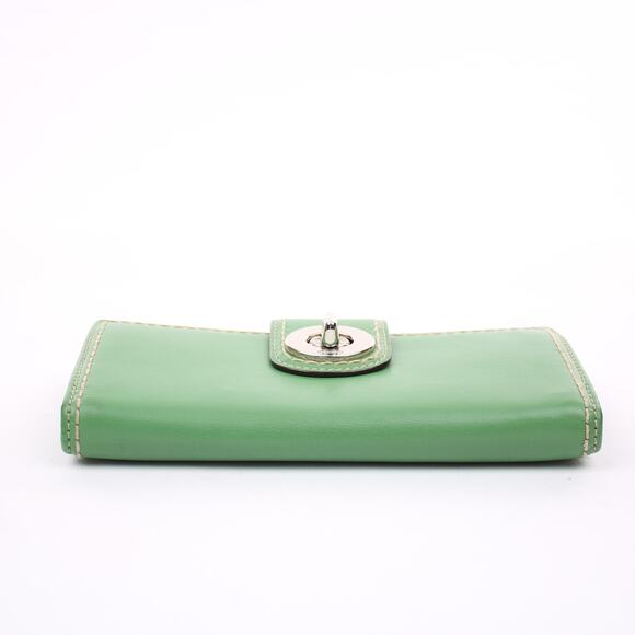Coach Vintage Green Leather Turnlock Wallet - Picture 5 of 10